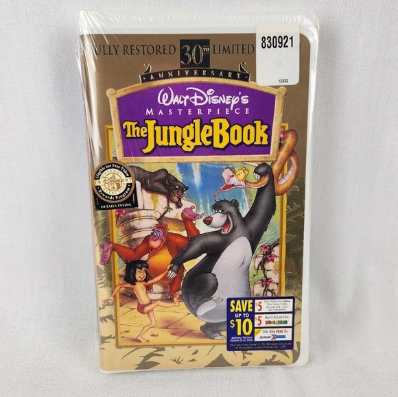 Disney Other - Disney The Jungle Book Sealed VHS